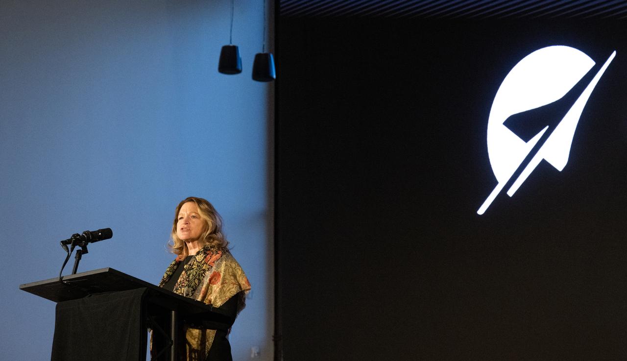 Ellen Stofan, under secretary for Science and Research at the Smithsonian Institution, speaks during a briefing on NASA’s TEMPO (Tropospheric Emissions: Monitoring of Pollution) instrument, Tuesday, March 14, 2023 at the Smithsonian’s National Air and Space Museum in Washington. NASA’s TEMPO instrument, the first Earth Venture Instrument mission, will measure air pollution across North America from Mexico City to the Canadian oil sands and from the Atlantic to the Pacific hourly and at a high spatial resolution. A partnership between NASA and the Center for Astrophysics | Harvard & Smithsonian, TEMPO will launch on a commercial satellite to geostationary orbit as early as April.  Photo Credit: (NASA/Joel Kowsky)