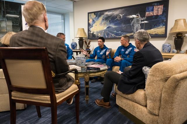 NASA Leadership Meets with NASA’s SpaceX Crew-4 Astronauts