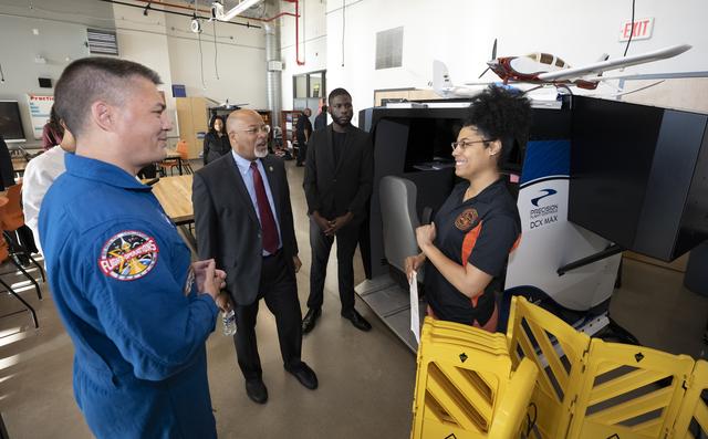 NASA image: NASA astronaut Kjell Lindgren visits DuVal High School