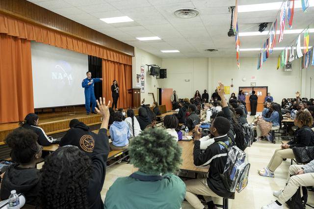 NASA image: NASA astronaut Kjell Lindgren visits DuVal High School