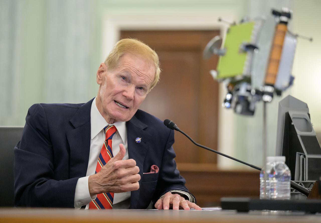 NASA Administrator Bill Nelson testifies before the Senate Committee on Commerce, Science, and Transportation during a hearing titled “Examining NASA’s Budget and Priorities,” Tuesday, May 16, 2023, at the Russell Senate Office Building in Washington. Photo Credit: (NASA/Bill Ingalls)