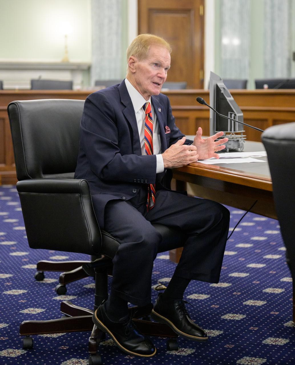 NASA Administrator Bill Nelson testifies before the Senate Committee on Commerce, Science, and Transportation during a hearing titled “Examining NASA’s Budget and Priorities,” Tuesday, May 16, 2023, at the Russell Senate Office Building in Washington. Photo Credit: (NASA/Bill Ingalls)
