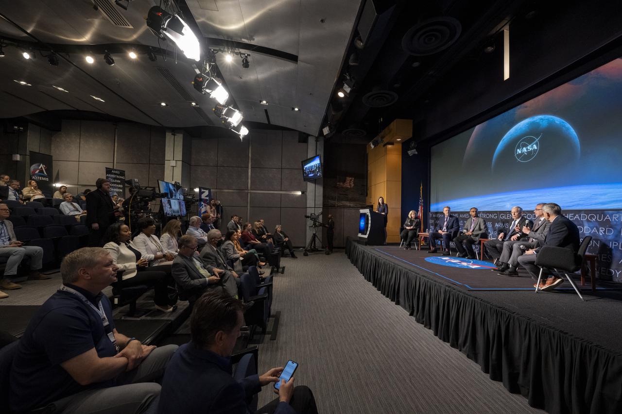 Associate Administrator for Exploration Systems Development Jim Free answers questions during a Moon to Mars Town Hall, Thursday, May 18, 2023, at the Mary W. Jackson NASA Headquarters building in Washington. Photo Credit: (NASA/Keegan Barber)