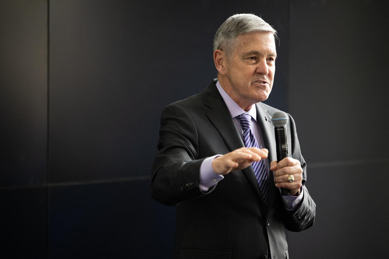 NASA Associate administrator Bob Cabana speaks during NASA’s Science Day on the Hill event, Wednesday, June 7, 2023, at the Rayburn House Office Building in Washington.  Photo Credit: (NASA/Joel Kowsky)