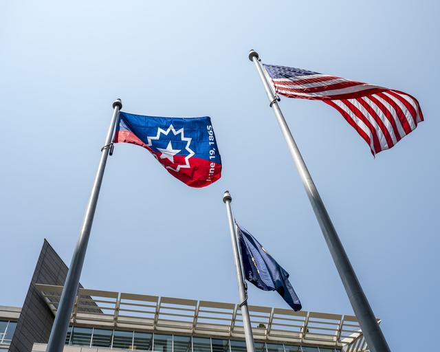 NASA image: NASA HQ Juneteenth Flag Raising Ceremony