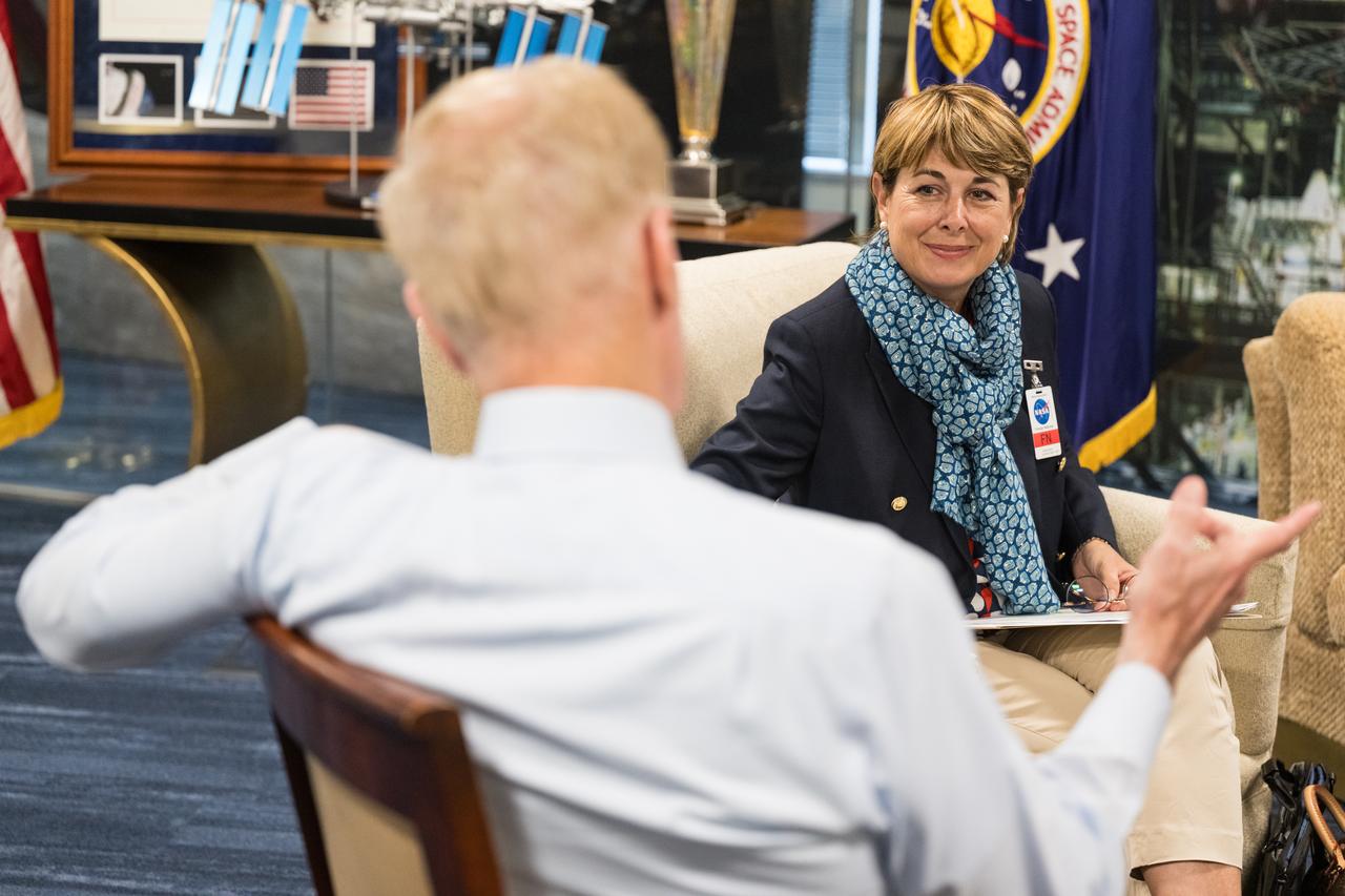 Monaco’s Minister of Foreign Affairs and Cooperation, Isabelle Berro-Amadeï, meets with NASA Administrator Bill Nelson, Thursday, June 22, 2023 at the Mary W. Jackson NASA Headquarters building in Washington. Photo Credit: (NASA/Aubrey Gemignani)