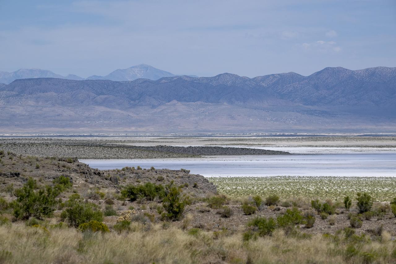The Department of Defense's Utah Test and Training Range is seen, Monday, July 17, 2023, as recovery teams tour the projected landing ellipse in preparation for the retrieval of the sample return capsule from NASA's OSIRIS-REx mission. The sample was collected from the asteroid Bennu in October 2020 by NASA’s OSIRIS-REx spacecraft and will return to Earth on September 24th, landing under parachute at the Utah Test and Training Range. Photo Credit: (NASA/Keegan Barber)