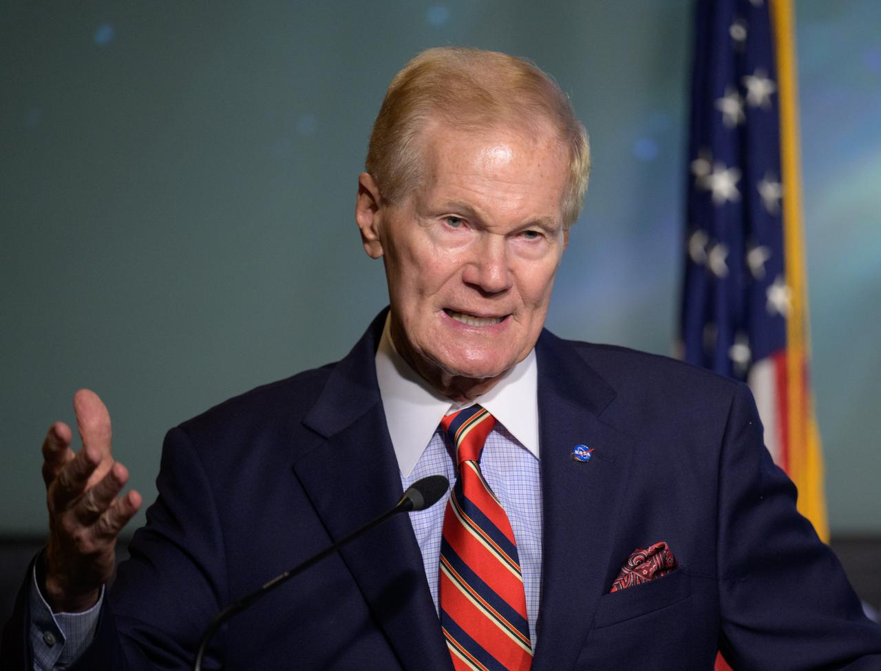 NASA Administrator Bill Nelson gives remarks during a NASA town hall event, Wednesday, July 19, 2023, at the NASA Headquarters Mary W. Jackson Building in Washington. Photo Credit: (NASA/Bill Ingalls)