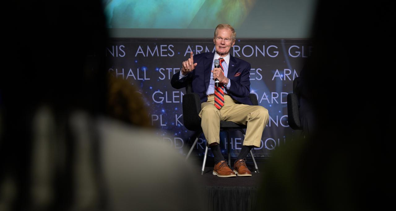 NASA Administrator Bill Nelson answers a question during a NASA town hall event, Wednesday, July 19, 2023, at the NASA Headquarters Mary W. Jackson Building in Washington. Photo Credit: (NASA/Bill Ingalls)