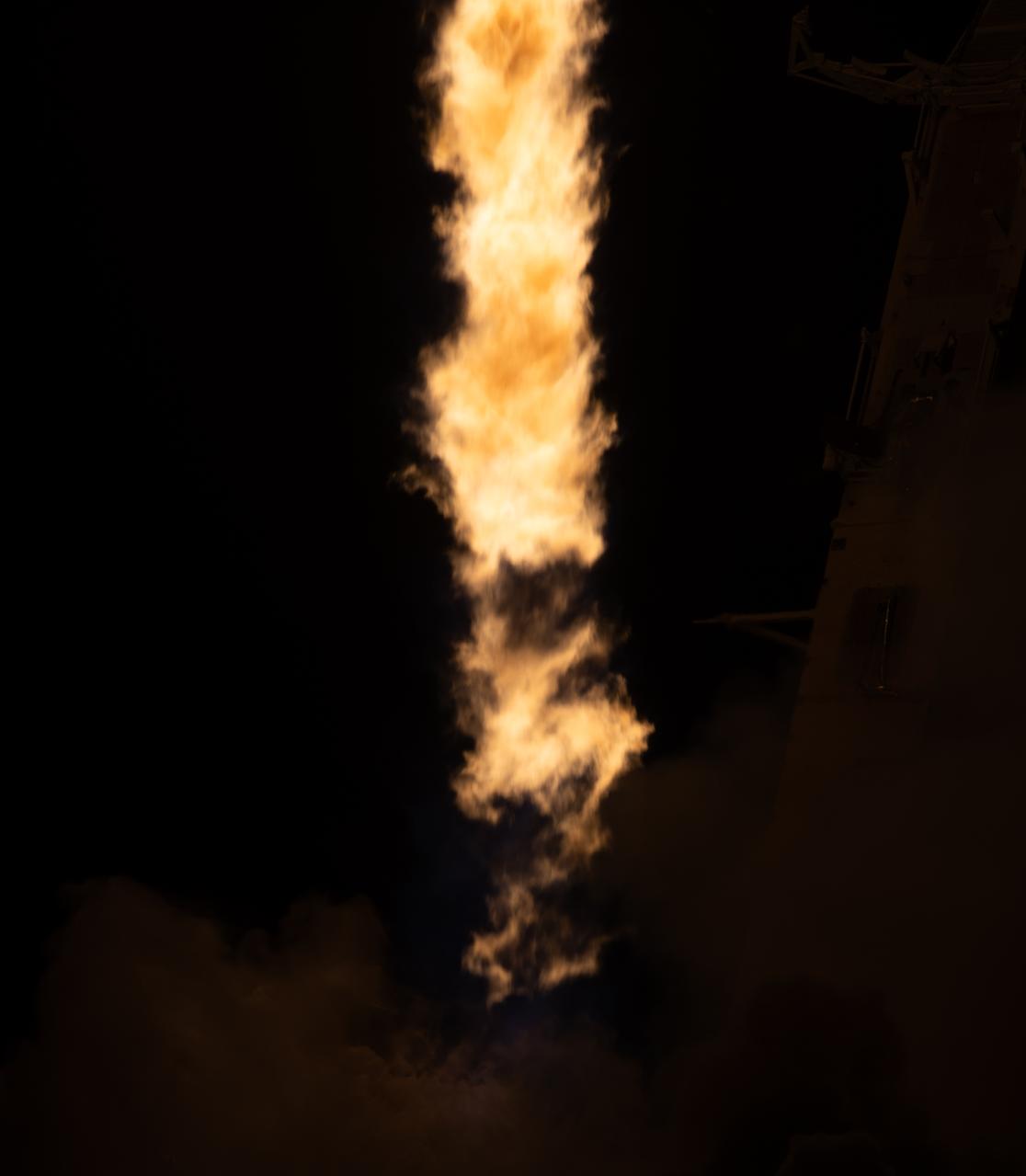 A SpaceX Falcon 9 rocket carrying the company's Dragon spacecraft is launched on NASA’s SpaceX Crew-7 mission to the International Space Station with NASA astronaut Jasmin Moghbeli, ESA (European Space Agency) astronaut Andreas Mogensen, Japan Aerospace Exploration Agency (JAXA) astronaut Satoshi Furukawa, and Roscosmos cosmonaut Konstantin Borisov onboard, Saturday, Aug. 26, 2023, at NASA’s Kennedy Space Center in Florida. NASA’s SpaceX Crew-7 mission is the seventh crew rotation mission of the SpaceX Dragon spacecraft and Falcon 9 rocket to the International Space Station as part of the agency’s Commercial Crew Program. Moghbeli, Mogensen, Furukawa, and Borisov launched at 3:27 a.m. EDT from Launch Complex 39A at the Kennedy Space Center to begin a six month mission aboard the orbital outpost. Photo Credit: (NASA/Joel Kowsky)