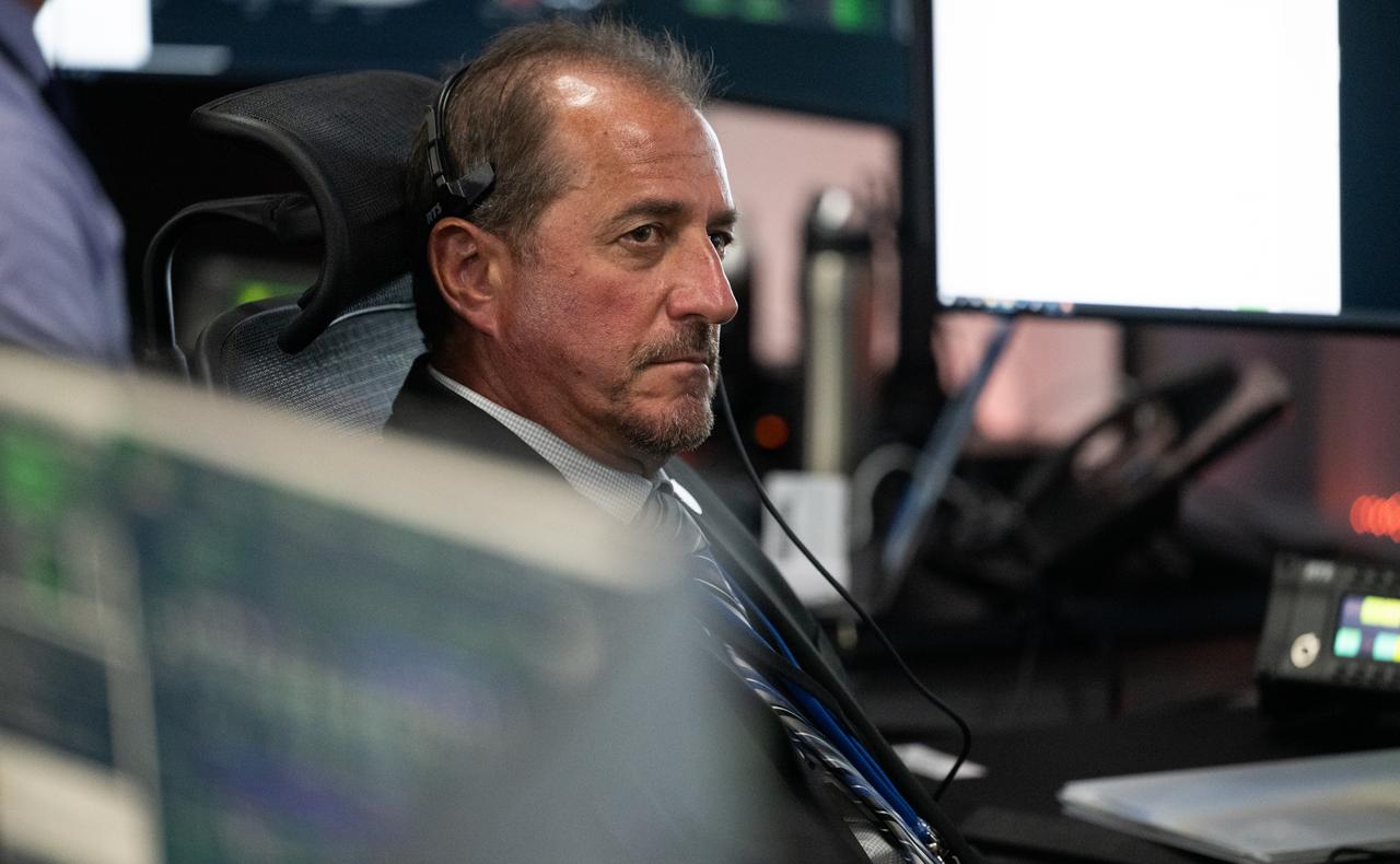 Joseph Pellicciotti, NASA Chief Engineer, monitors the countdown of the launch of a SpaceX Falcon 9 rocket carrying the company's Dragon spacecraft on NASA’s SpaceX Crew-7 mission with NASA astronaut Jasmin Moghbeli, ESA (European Space Agency) astronaut Andreas Mogensen, Japan Aerospace Exploration Agency (JAXA) astronaut Satoshi Furukawa, and Roscosmos cosmonaut Konstantin Borisov onboard, Saturday, Aug. 26, 2023, in SpaceX’s Launch and Landing Control Center in HangerX at NASA’s Kennedy Space Center in Florida. NASA’s SpaceX Crew-7 mission is the first crew rotation mission of the SpaceX Dragon spacecraft and Falcon 9 rocket to the International Space Station as part of the agency’s Commercial Crew Program. Moghbeli, Mogensen, Furukawa, and Borisov launched at 3:27 a.m. EDT from Launch Complex 39A at the Kennedy Space Center. Photo Credit: (NASA/Joel Kowsky)