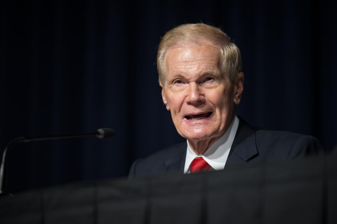 NASA Administrator Bill Nelson answers a question during a media briefing to discuss the findings from an unidentified anomalous phenomena (UAP) independent study team, Thursday, Sept. 14, 2023, at the Mary W. Jackson NASA Headquarters building in Washington. The UAP independent study team, commissioned in 2022, is a counsel of 16 community experts across diverse areas on matters relevant to potential methods of study for unidentified anomalous phenomena. NASA published the team’s full report online, which aims to inform about what possible data could be collected in the future to shed light on the nature and origin of UAP. Photo Credit: (NASA/Aubrey Gemignani)
