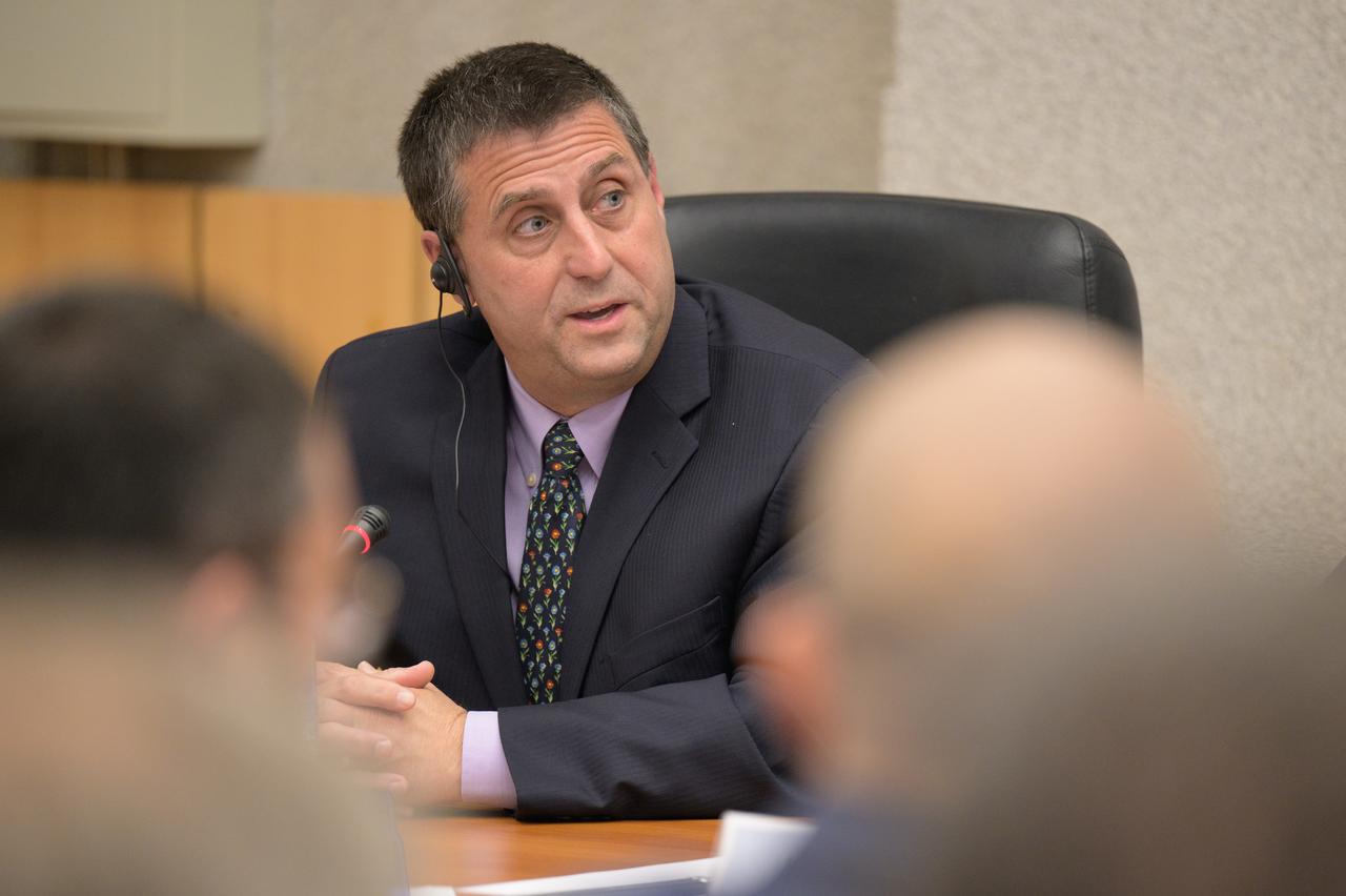NASA ISS Program Manager Joel Montalbano gives remarks during the State Commission meeting to approve the Soyuz launch of Expedition 70 to the international Space Station, Thursday, Sept. 14, 2023 at the Cosmonaut Hotel in Baikonur, Kazakhstan. Expedition 70 NASA astronaut Loral O'Hara, Roscosmos cosmonauts Oleg Kononenko, and Nikolai Chub are scheduled to launch aboard their Soyuz MS-24 spacecraft on Sept. 15. Photo Credit: (NASA/Bill Ingalls)