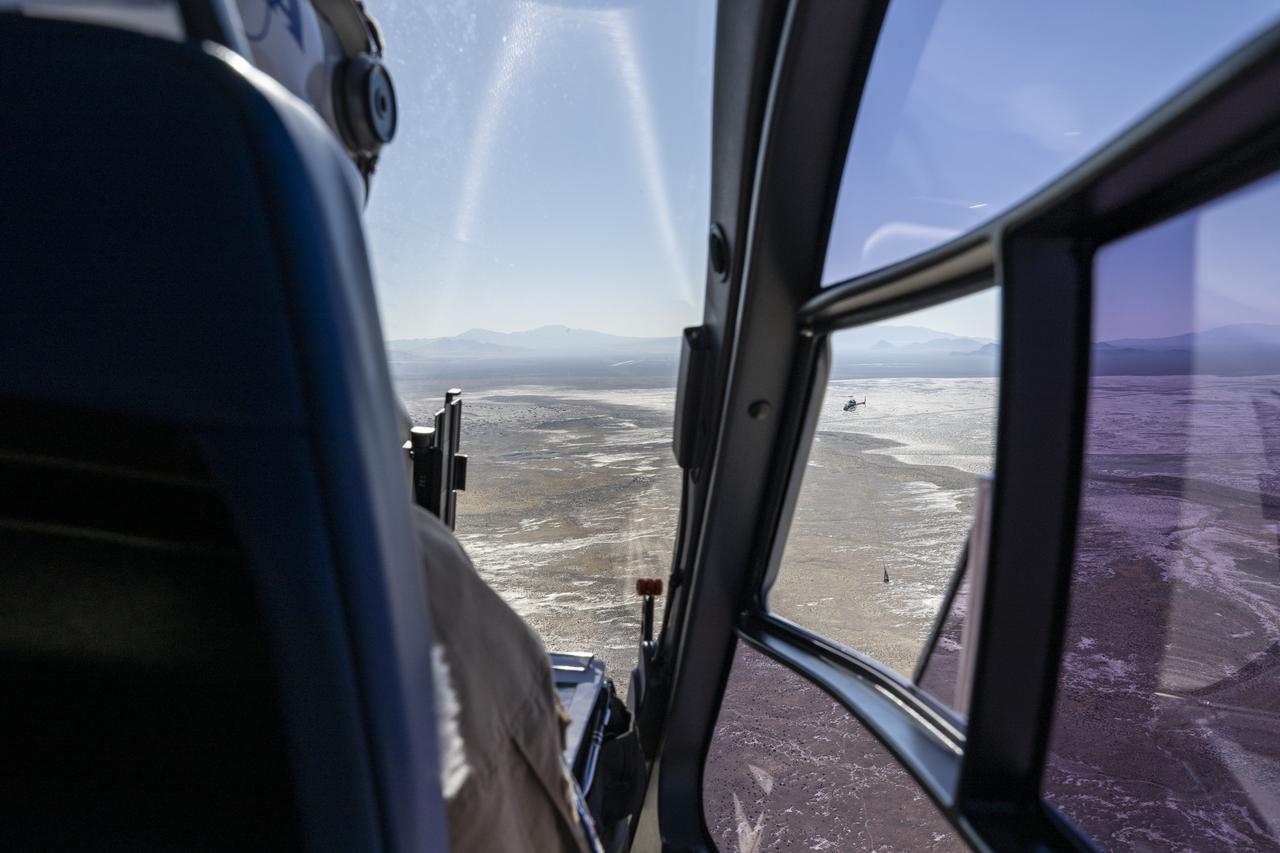 The sample return capsule from NASA’s OSIRIS-REx mission is seen en route to the cleanroom, Sunday, Sept. 24, 2023, shortly after the capsule landed at the Department of Defense's Utah Test and Training Range. The sample was collected from the asteroid Bennu in October 2020 by NASA’s OSIRIS-REx spacecraft. Photo Credit: (NASA/Keegan Barber)