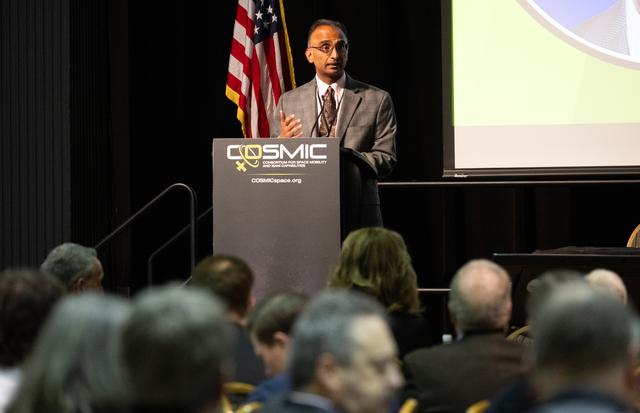 NASA image: Deputy Administrator at COSMIC Workshop