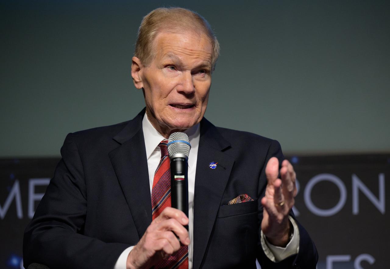 NASA Administrator Bill Nelson gives remarks during a NASA town hall event, Tuesday, Dec. 12, 2023, at the NASA Headquarters Mary W. Jackson Building in Washington. Photo Credit: (NASA/Bill Ingalls)