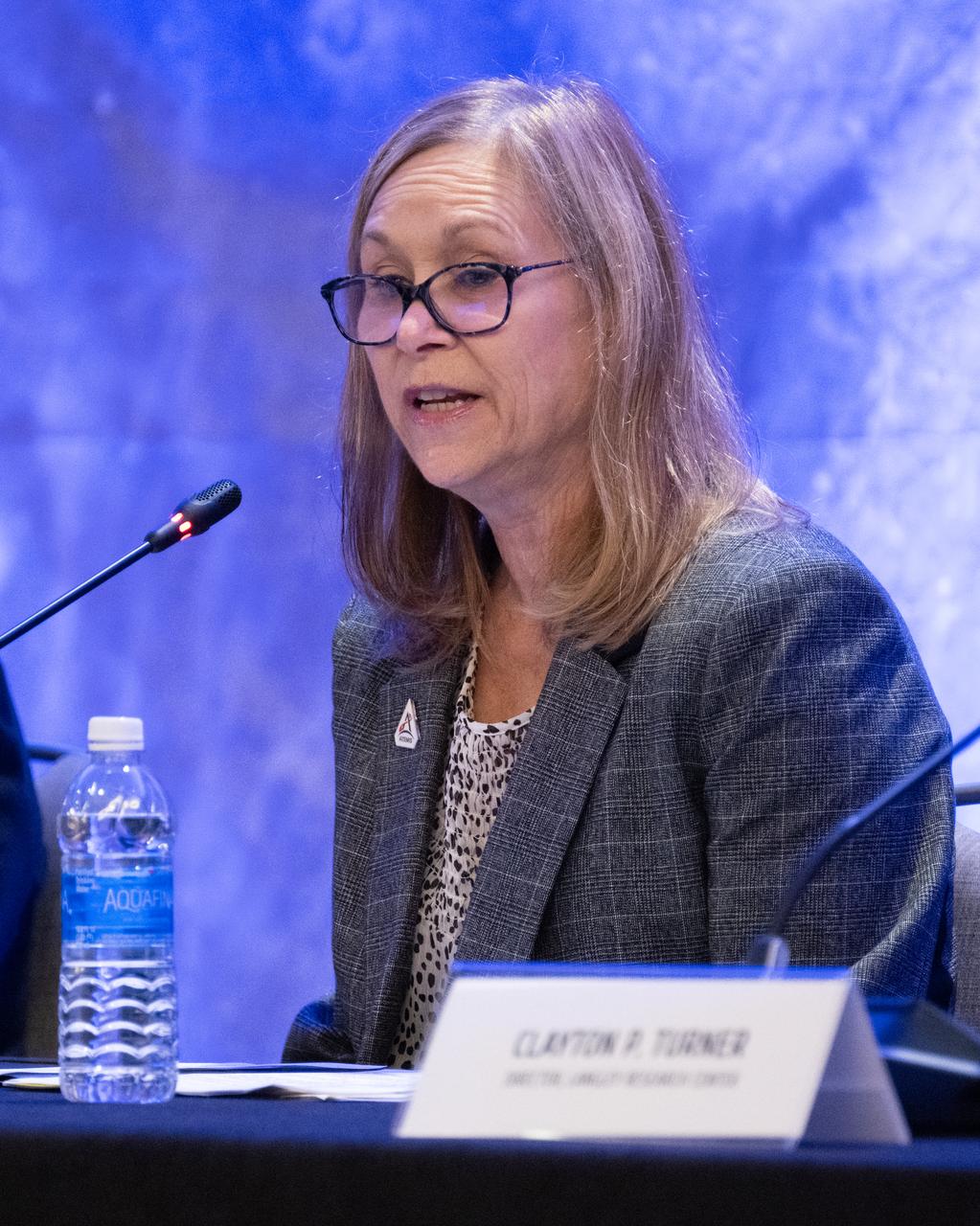 Janet Petro, director of NASA’s Kennedy Space Center, speaks during a panel discussion with agency center directors at the 2024 Artemis Suppliers Conference, Wednesday, Feb. 28, 2024, at the Grand Hyatt Hotel in Washington. Photo Credit: (NASA/Joel Kowsky)