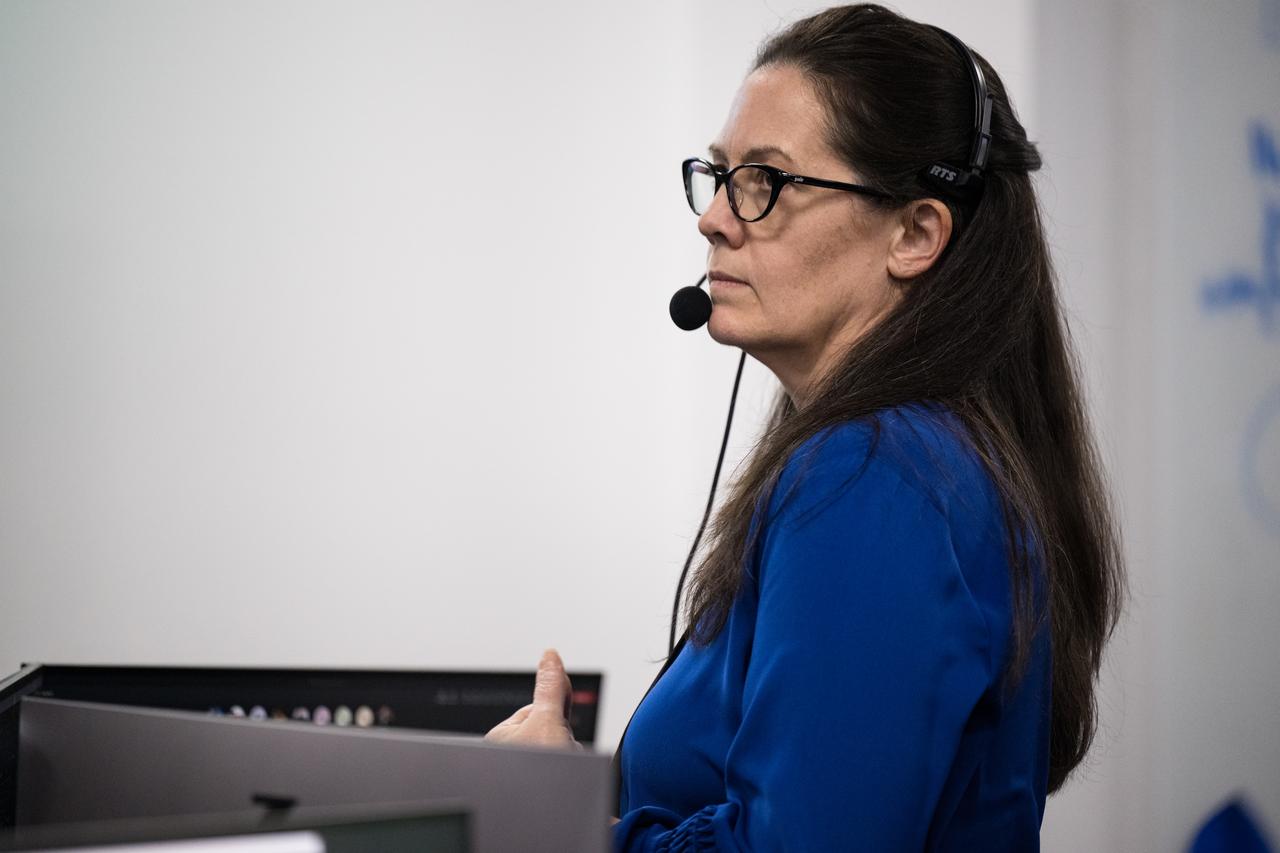 NASA's chief flight director, Emily Nelson, monitors the launch of a SpaceX Falcon 9 rocket carrying the company's Dragon spacecraft on the Crew-8 mission with NASA astronauts Matthew Dominick, Michael Barratt, and Jeanette Epps, and Roscosmos cosmonaut Alexander Grebenkin onboard, Sunday, March 3, 2024, in the control room of SpaceX’s HangarX at NASA’s Kennedy Space Center in Florida. NASA’s SpaceX Crew-8 mission is the eighth crew rotation mission of the SpaceX Dragon spacecraft and Falcon 9 rocket to the International Space Station as part of the agency’s Commercial Crew Program. Dominick, Barratt, Epps, and Grebenkin launched at 10:53 p.m. EST, from Launch Complex 39A at the Kennedy Space Center. Photo Credit: (NASA/Aubrey Gemignani)