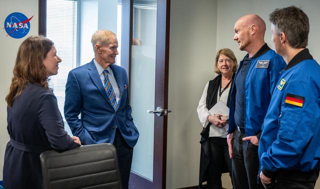 NASA image: Pam Melroy meets with German Coordinator Anna Christmann