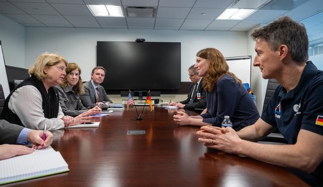 NASA image: Pam Melroy meets with German Coordinator Anna Christmann