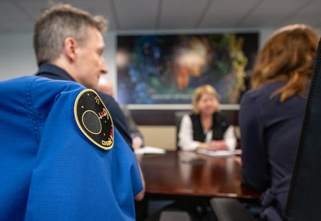 NASA image: Pam Melroy meets with German Coordinator Anna Christmann
