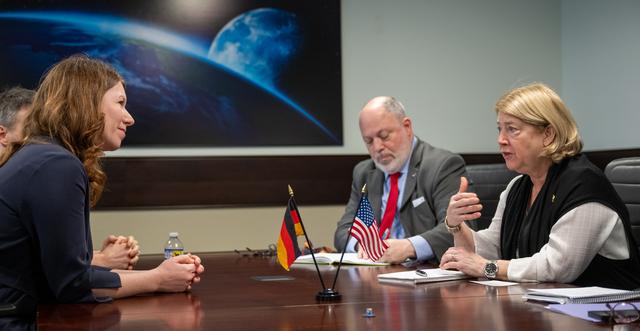 NASA image: Pam Melroy meets with German Coordinator Anna Christmann