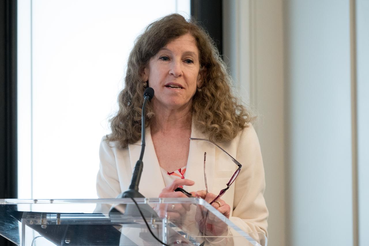 NASA associate administrator for International and Interagency Relations Karen Feldstein, gives remarks during an event celebrating UAE-US collaboration in space, Friday, March 8, 2024, at the Four Seasons Hotel in Washington. Photo Credit: (NASA/Bill Ingalls)