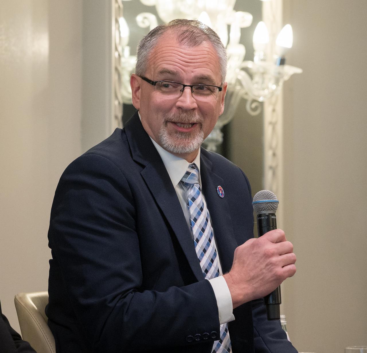NASA Associate Administrator Jim Free, gives remarks during an event celebrating UAE-US collaboration in space, Friday, March 8, 2024, at the Four Seasons Hotel in Washington. Photo Credit: (NASA/Bill Ingalls)