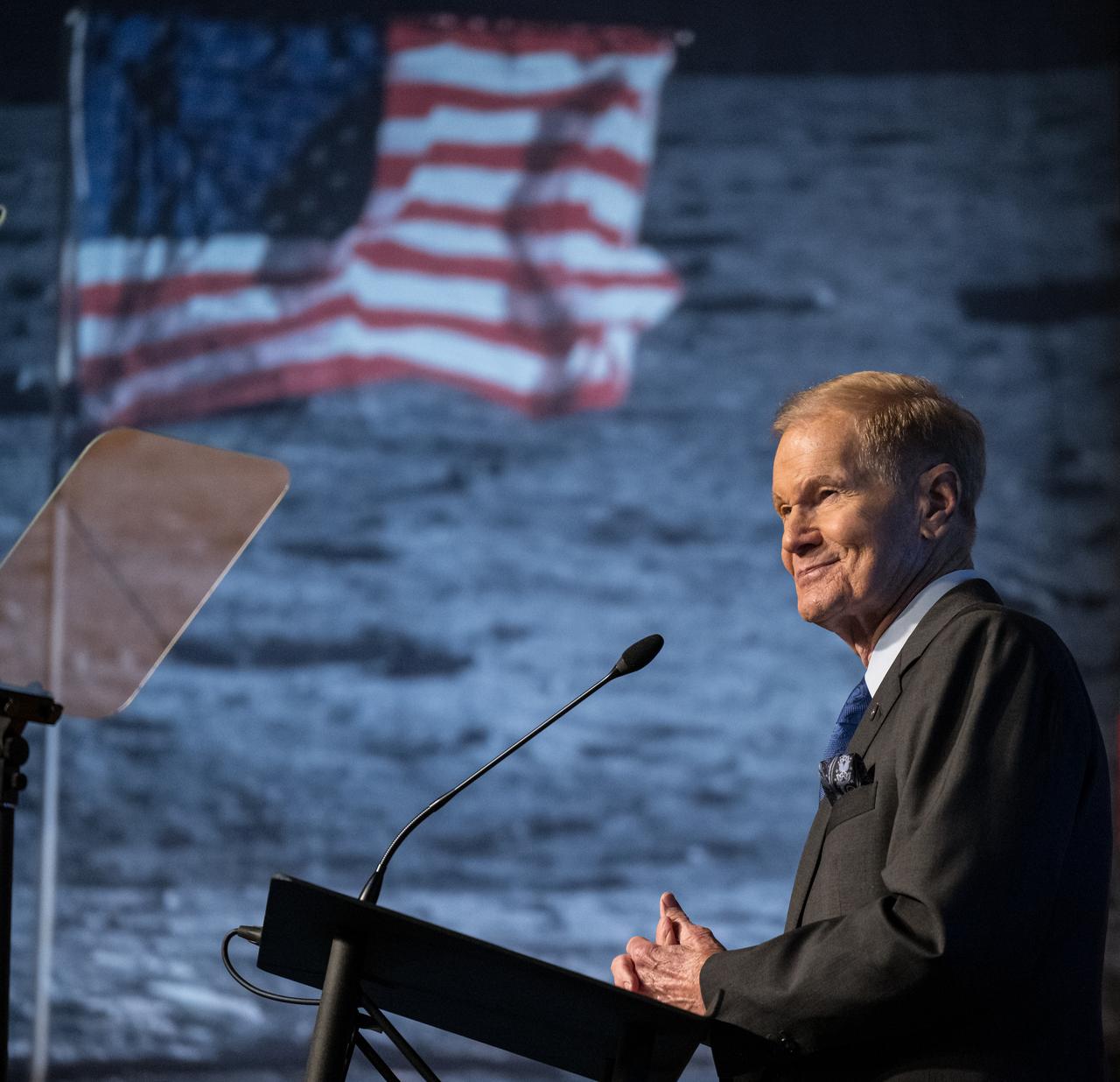NASA Administrator Bill Nelson discusses the agency’s goals during the annual State of NASA address, Monday, March 11, 2024, at the Mary W. Jackson NASA Headquarters Building in Washington. NASA leaders discussed plans for promoting U.S. leadership in space exploration, improving life on Earth through science and innovation, humanity’s return to the Moon under the Artemis campaign, aeronautics, and more. Photo Credit: (NASA/Bill Ingalls)