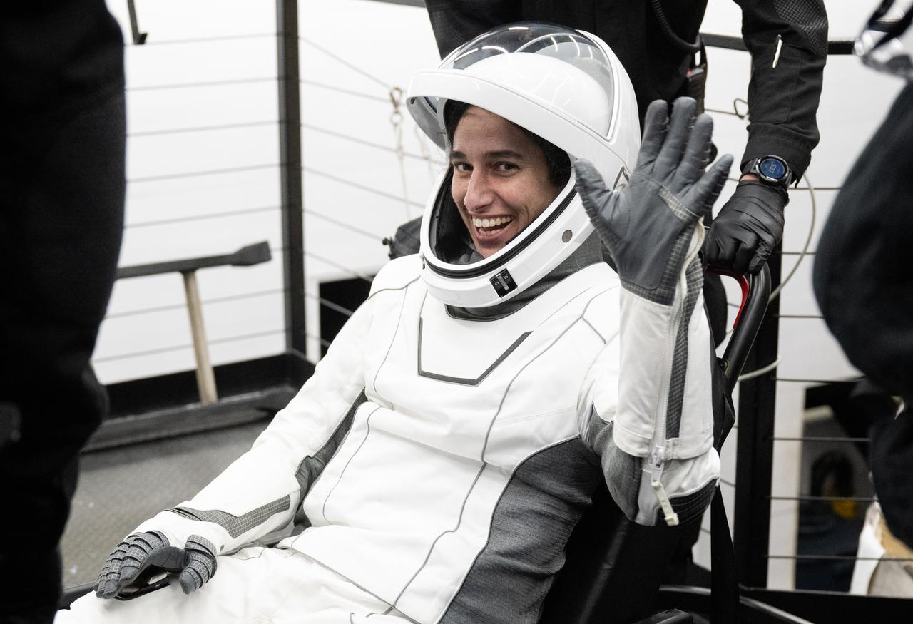 NASA astronaut Jasmin Moghbeli helped out of the SpaceX Dragon Endurance spacecraft onboard the SpaceX recovery ship MEGAN after she, ESA (European Space Agency) astronaut Andreas Mogensen, Japan Aerospace Exploration Agency (JAXA) astronaut Satoshi Furukawa, and Roscosmos cosmonaut Konstantin Borisov landed in the Gulf of Mexico off the coast of Pensacola, Florida, Tuesday, March 12, 2024. Moghbeli, Mogensen, Furukawa, and Borisov are returning after nearly six-months in space as part of Expedition 70 aboard the International Space Station. Photo Credit: (NASA/Joel Kowsky)