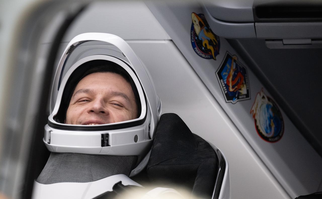 Roscosmos cosmonaut Konstantin Borisov is seen inside the SpaceX Dragon Endurance spacecraft onboard the SpaceX recovery ship MEGAN after he, NASA astronaut Jasmin Moghbeli, ESA (European Space Agency) astronaut Andreas Mogensen, and Japan Aerospace Exploration Agency (JAXA) astronaut Satoshi Furukawa landed in the Gulf of Mexico off the coast of Pensacola, Florida, Tuesday, March 12, 2024. Moghbeli, Mogensen, Furukawa, and Borisov are returning after nearly six-months in space as part of Expedition 70 aboard the International Space Station. Photo Credit: (NASA/Joel Kowsky)