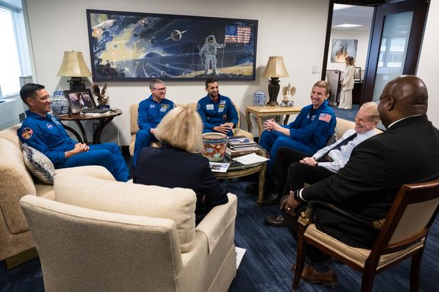 NASA image: NASA Leadership Meets with Crew of Expedition 69