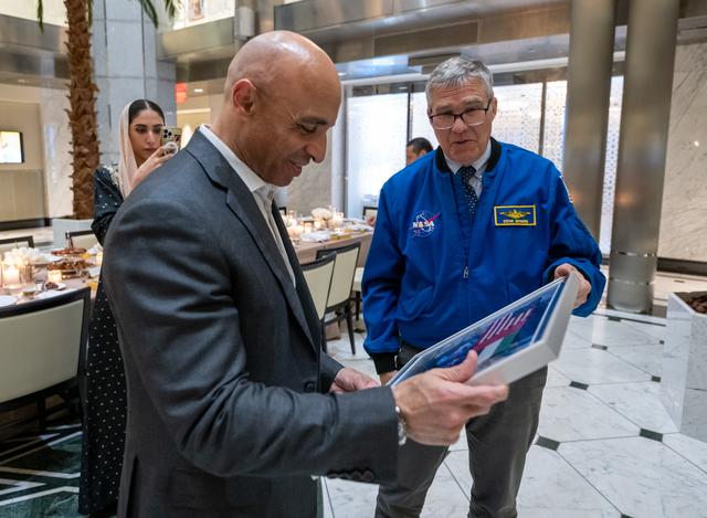 NASA image: Expedition 69 Crew Arrive at UAE Embassy for Iftar Dinner