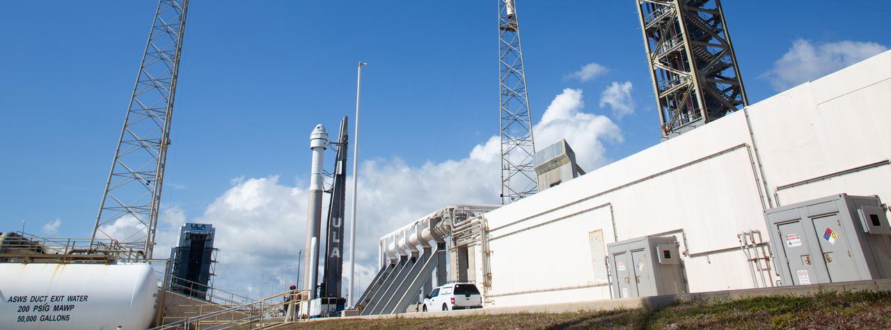 ]A United Launch Alliance Atlas V rocket with Boeing’s CST-100 Starliner spacecraft aboard is seen as it is rolled out of the Vertical Integration Facility to the launch pad at Space Launch Complex 41 ahead of the NASA’s Boeing Crew Flight Test, Saturday, May 4, 2024 at Cape Canaveral Space Force Station in Florida. NASA’s Boeing Crew Flight Test is the first launch with astronauts aboard the Starliner spacecraft and Atlas V rocket to the International Space Station as part of the agency’s Commercial Crew Program. The flight test, targeted for launch at 10:34 p.m. EDT on Monday, May 6, serves as an end-to-end demonstration of Boeing’s crew transportation system and will carry NASA astronauts Butch Wilmore and Suni Williams to and from the orbiting laboratory. Photo Credit: (NASA/Joel Kowsky)