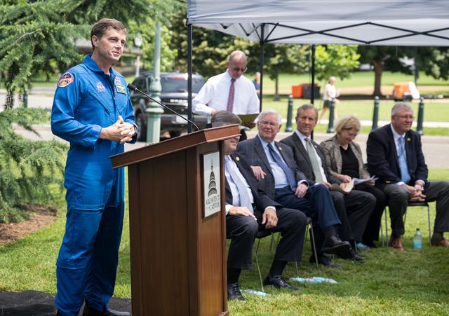 NASA image: Artemis II Astronauts Participate in Moon Tree Dedication Ceremo