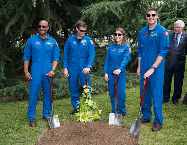 NASA image: Artemis II Astronauts Participate in Moon Tree Dedication Ceremo