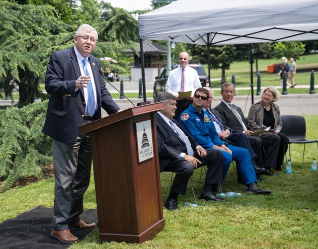 NASA image: Artemis II Astronauts Participate in Moon Tree Dedication Ceremo