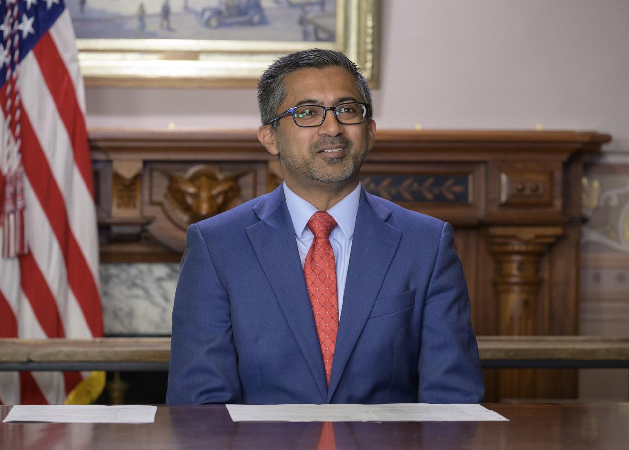 Chirag Parikh, Deputy Assistant to the President and Executive Secretary of the National Space Council, is seen during an Earth-to-space call with NASA’s Boeing Crew Flight Test crew members Butch Wilmore and Suni Williams aboard the International Space Station, Monday, June 10, 2024 at the Eisenhower Executive Office Building in Washington. Parikh spoke to Wilmore and Williams about their mission aboard Boeing’s Starliner Spacecraft. Photo Credit: (NASA/Bill Ingalls)