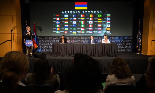 NASA image: Republic of Armenia Artemis Accords Signing