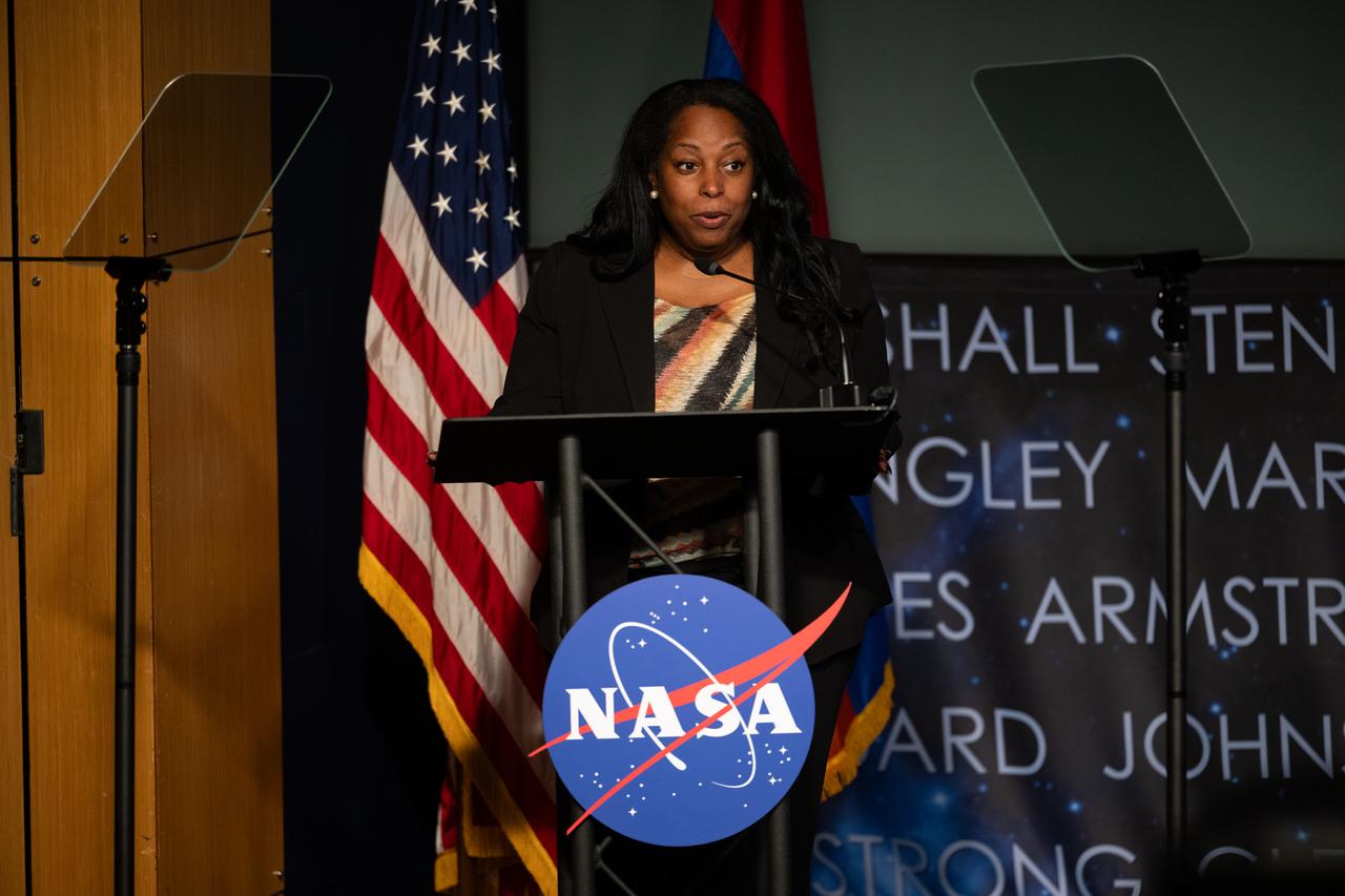 Acting Assistant Secretary of State for the Bureau of Oceans and International Environmental and Scientific Affairs Jennifer Littlejohn delivers remarks during an Artemis Accords signing ceremony, Wednesday, June 12, 2024, at the Mary W. Jackson NASA Headquarters building in Washington. The Republic of Armenia is the 43rd country to sign the Artemis Accords, which establish a practical set of principles to guide space exploration cooperation among nations participating in NASA’s Artemis program. Photo Credit: (NASA/Joel Kowsky)