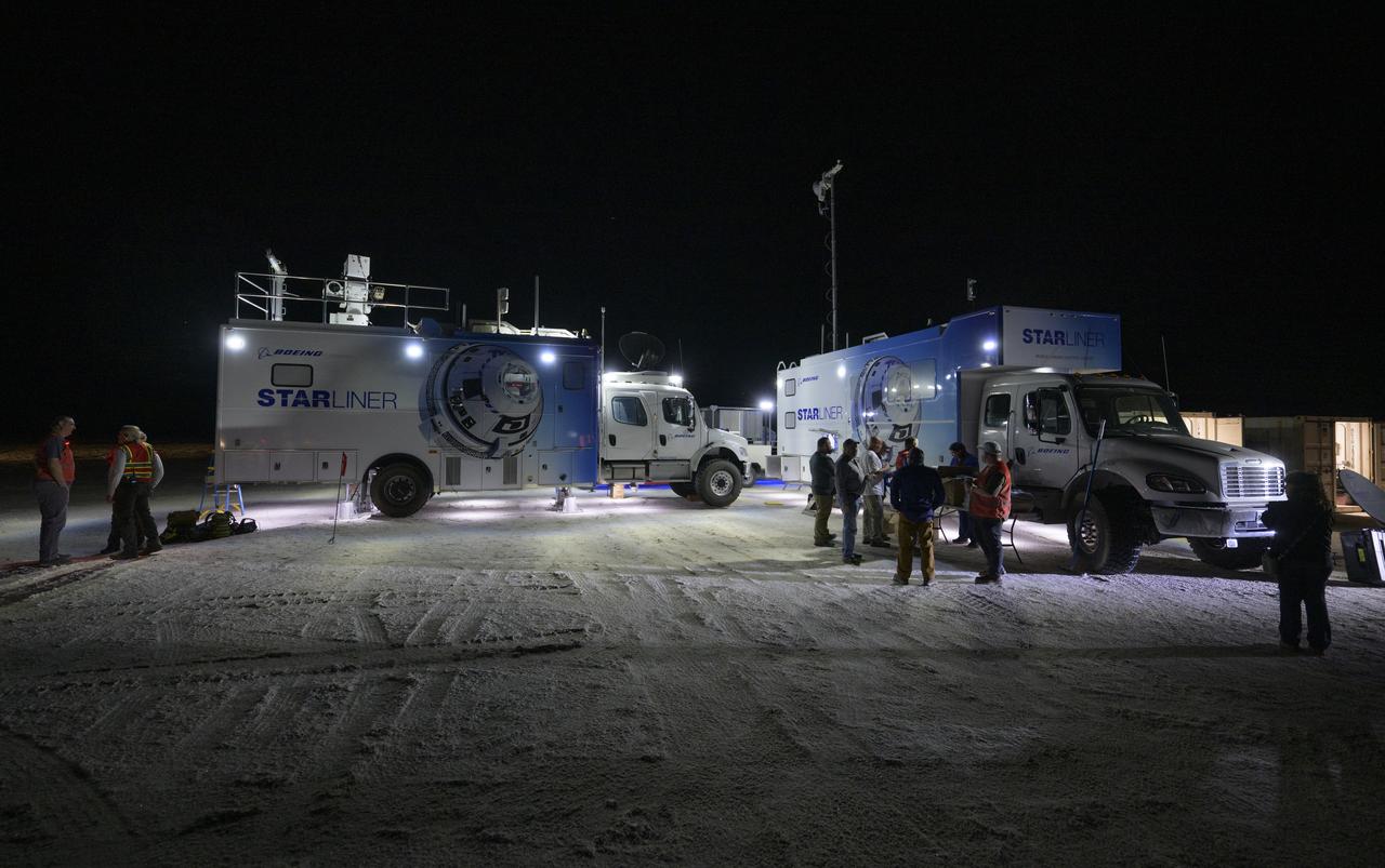 Boeing and NASA teams participate in a mission dress rehearsal to prepare for the landing of the Boeing CST-100 Starliner spacecraft in White Sands, New Mexico, Sunday, June 16, 2024. NASA astronauts Butch Wilmore and Suni Williams are Starliner’s first human crew and travelled to the International Space Station as part of NASA's Boeing Crew Flight Test. The mission serves as an end-to-end demonstration of Boeing’s crew transportation system as a provider for NASA’s Commercial Crew Program. Photo Credit: (NASA/Bill Ingalls)