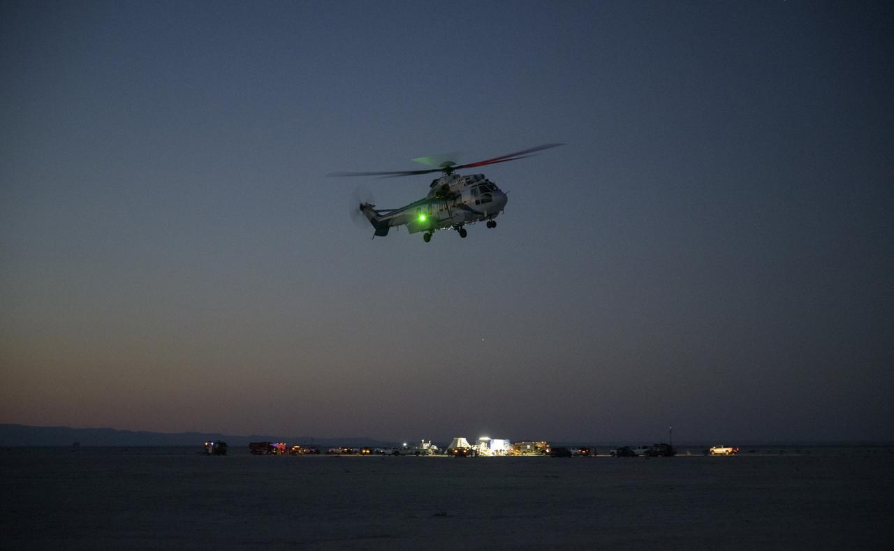 Boeing and NASA teams participate in a mission dress rehearsal to prepare for the landing of the Boeing CST-100 Starliner spacecraft in White Sands, New Mexico, Sunday, June 16, 2024. NASA astronauts Butch Wilmore and Suni Williams are Starliner’s first human crew and travelled to the International Space Station as part of NASA's Boeing Crew Flight Test. The mission serves as an end-to-end demonstration of Boeing’s crew transportation system as a provider for NASA’s Commercial Crew Program. Photo Credit: (NASA/Bill Ingalls)