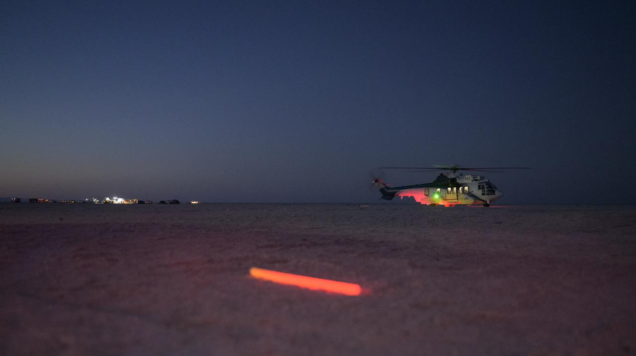 Boeing and NASA teams participate in a mission dress rehearsal to prepare for the landing of the Boeing CST-100 Starliner spacecraft in White Sands, New Mexico, Sunday, June 16, 2024. NASA astronauts Butch Wilmore and Suni Williams are Starliner’s first human crew and travelled to the International Space Station as part of NASA's Boeing Crew Flight Test. The mission serves as an end-to-end demonstration of Boeing’s crew transportation system as a provider for NASA’s Commercial Crew Program. Photo Credit: (NASA/Bill Ingalls)