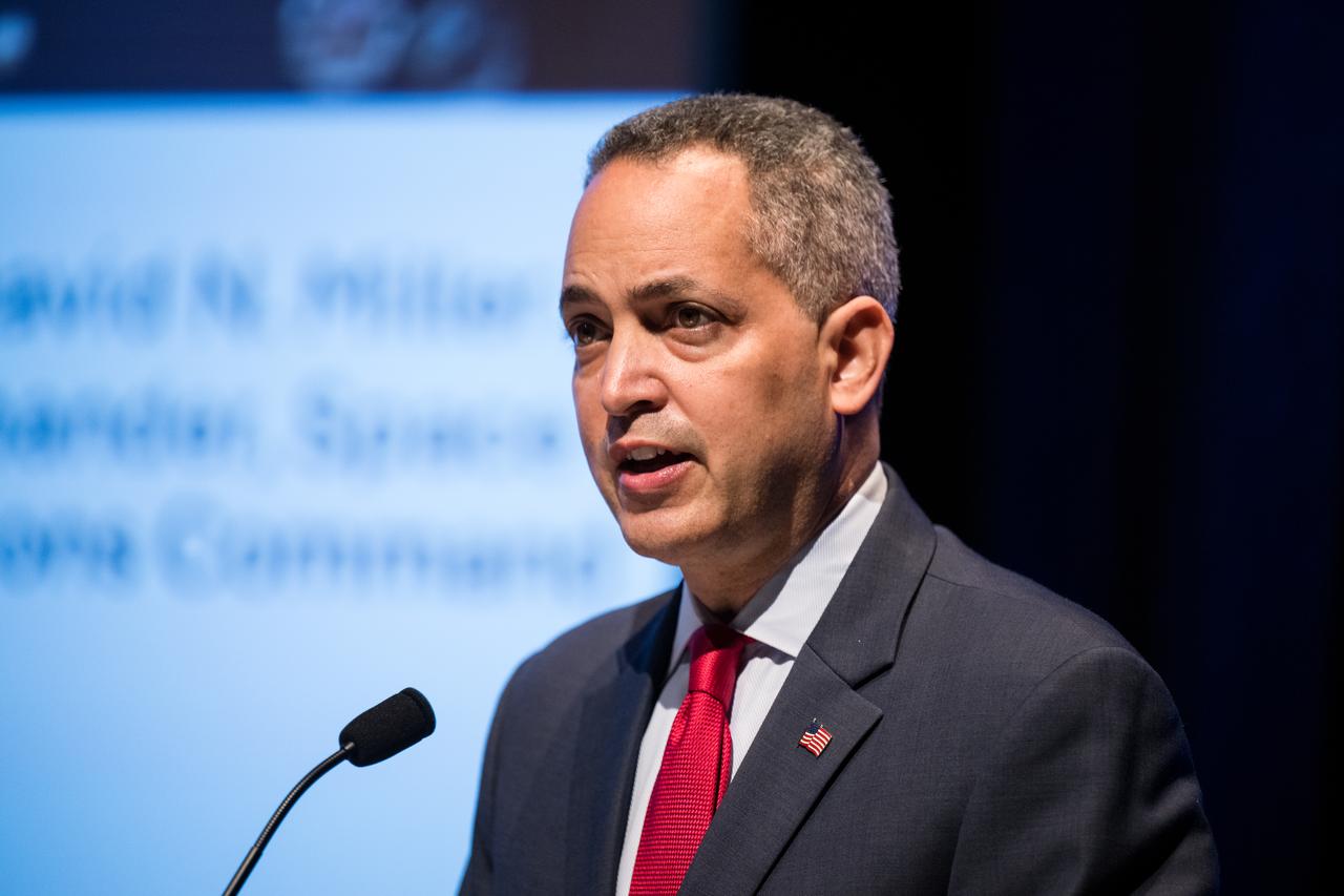 Don Graves, deputy secretary, U.S. Department of Commerce, speaks at an event to commemorate Black Space Week (BSW) 2024 titled, "Beyond the Color Lines From Science Fiction to Science Fact," in the Oprah Winfrey Theater at the Smithsonian National Museum of African American History and Culture, Monday, June 17, 2024 in Washington. Photo Credit: (NASA/Aubrey Gemignani)