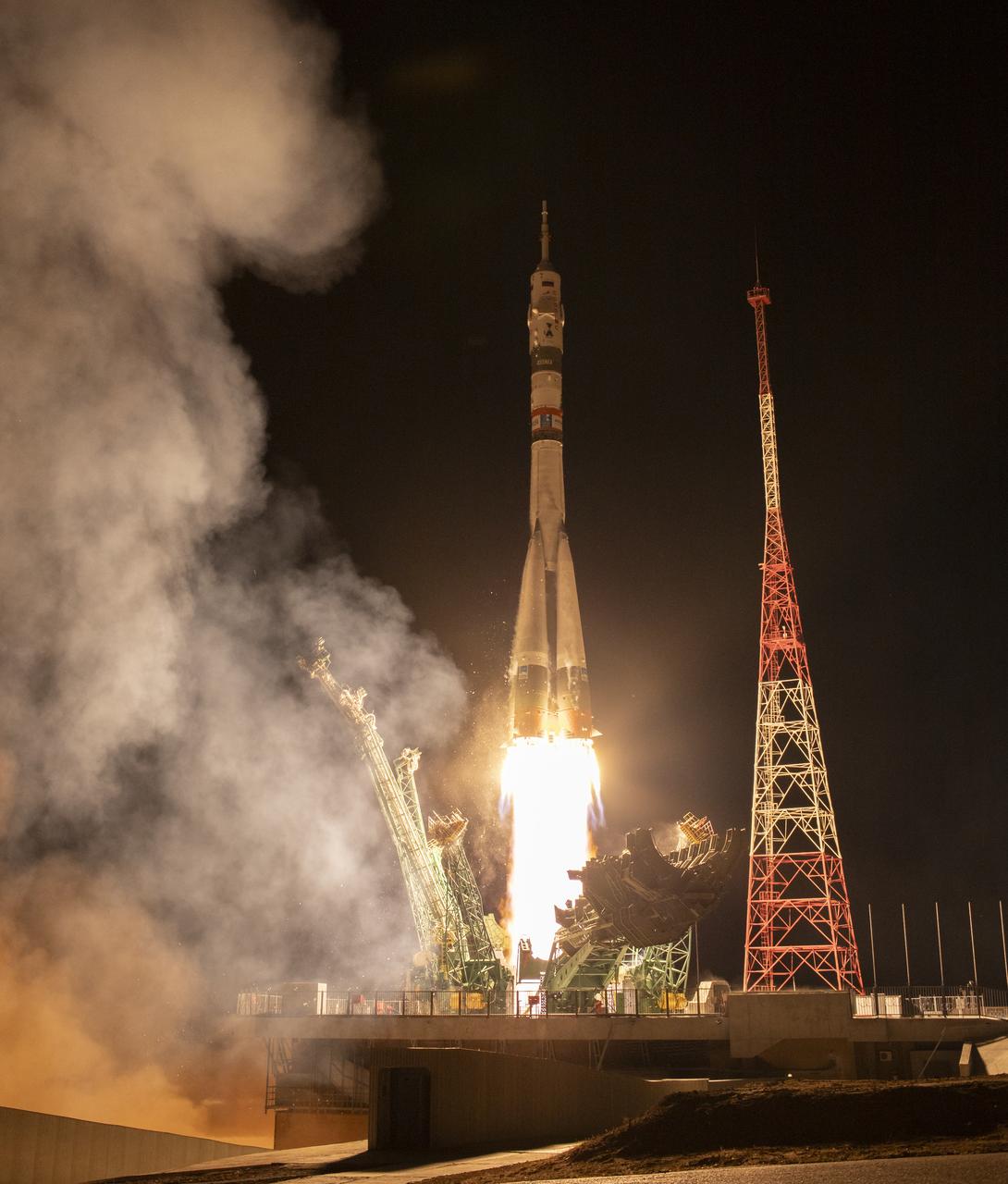 The Soyuz rocket launches to the International Space Station with Expedition 72 crew members: NASA astronaut Don Pettit, Roscosmos cosmonauts Alexey Ovchinin, and Ivan Vagner, onboard, Wednesday, Sept. 11, 2024, at the Baikonur Cosmodrome in Kazakhstan. Photo Credit: (NASA/Bill Ingalls)