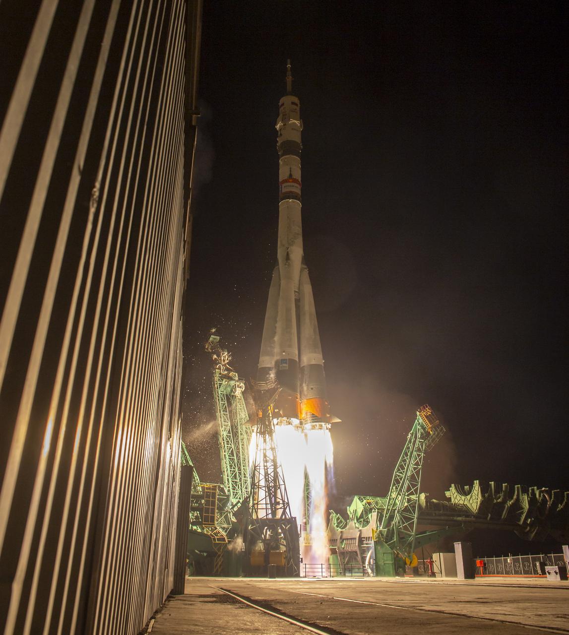 The Soyuz rocket launches to the International Space Station with Expedition 72 crew members: NASA astronaut Don Pettit, Roscosmos cosmonauts Alexey Ovchinin, and Ivan Vagner, onboard, Wednesday, Sept. 11, 2024, at the Baikonur Cosmodrome in Kazakhstan. Photo Credit: (NASA/Bill Ingalls)