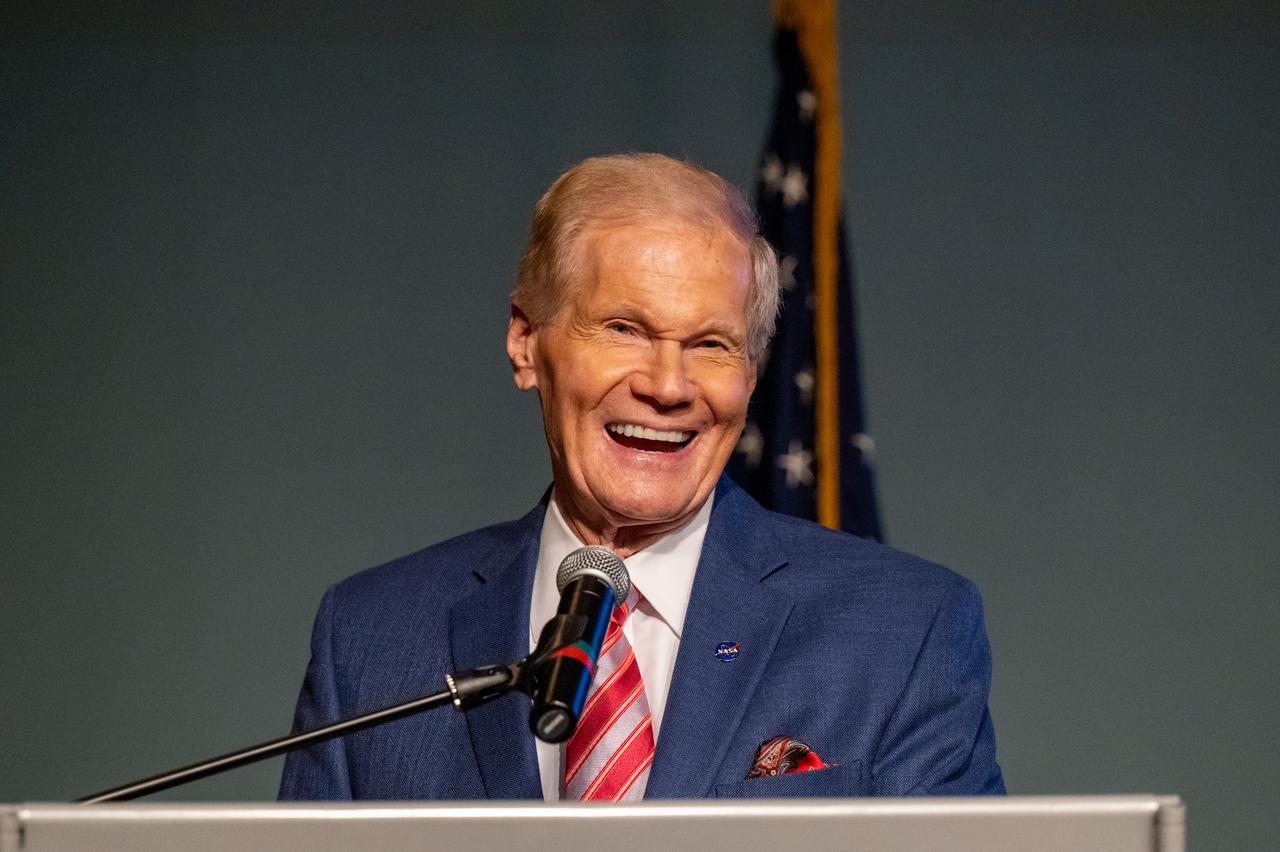NASA Administrator Bill Nelson delivers remarks during a 5th Annual Hidden Figures Street Naming Anniversary event Thursday, Sept. 19, 2024, at the Mary W. Jackson NASA Headquarters building in Washington. Photo Credit: (NASA/Keegan Barber)