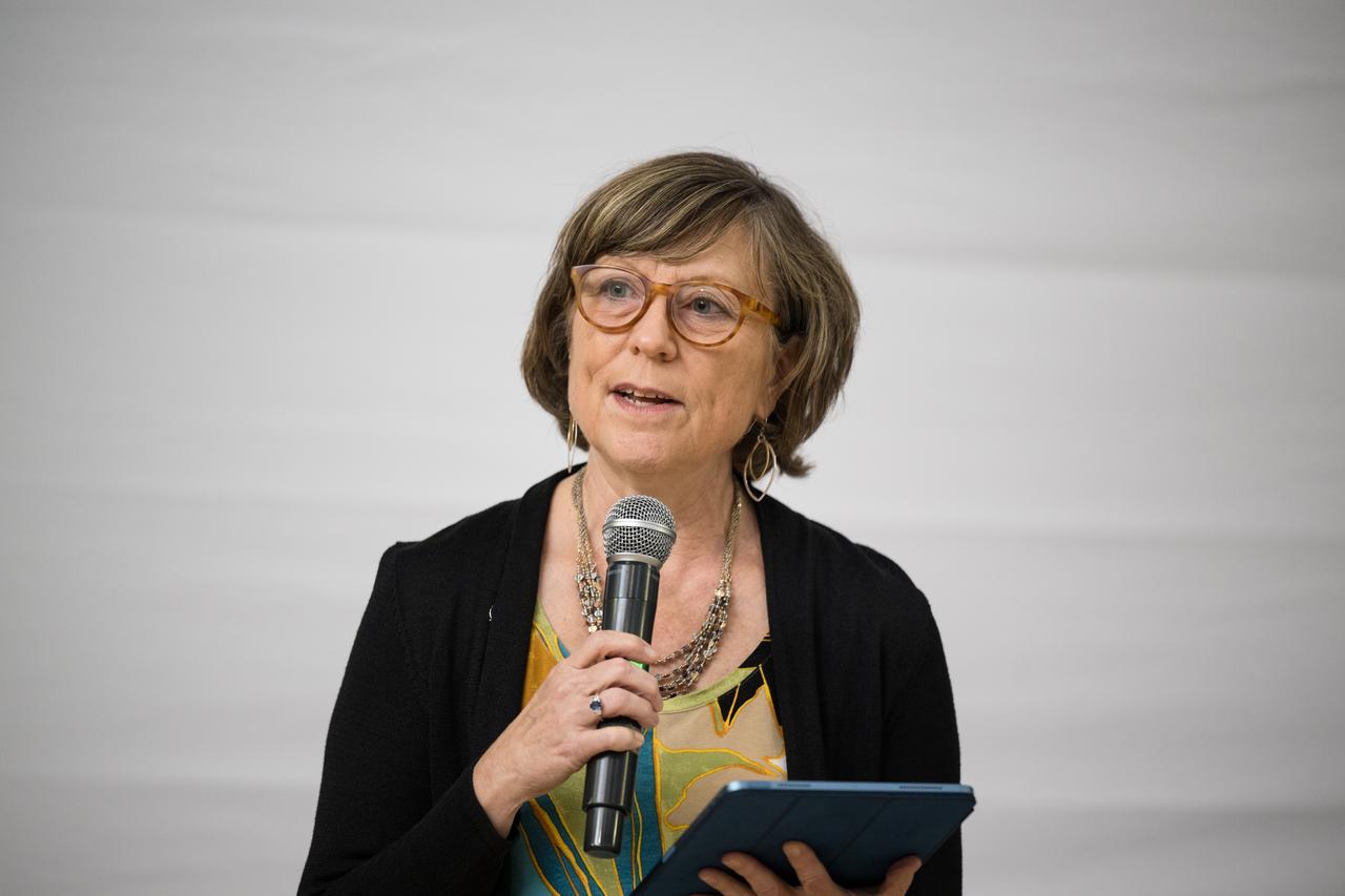 NASA Deputy Associate Administrator for NASA’s Office of STEM Engagement, Kris Brown, provides remarks at a kickoff event for the 21st Century Community Learning Centers NASA and Department of Education partnership, Monday, Sept. 23, 2024 at Wheatley Education Campus in Washington. Students engaged in NASA hands-on activities and an engineering design challenge. Photo Credit: (NASA/Aubrey Gemignani)