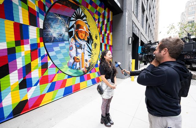 NASA image: NASA Reestablishes Historical Art Program with Space-Themed Mural