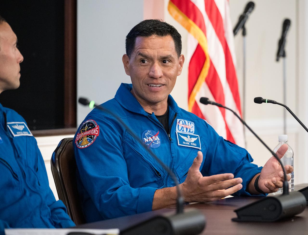 Frank Rubio, NASA Astronaut, speaks at a White House Hispanic Heritage month event titled “Soaring Together: Inspiring the Next Generation of Space Leaders” at the Eisenhower Executive Office Building, Monday, Sept. 30, 2024 in Washington. Photo Credit: (NASA/Aubrey Gemignani)